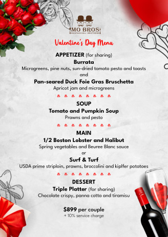 Mo Bros - Valentine's Day Menu